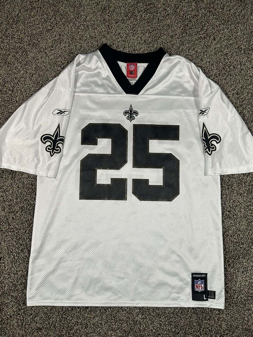 Men’s Reebok NFL New Orleans Saints Reggie Bush 25 Jersey Size L